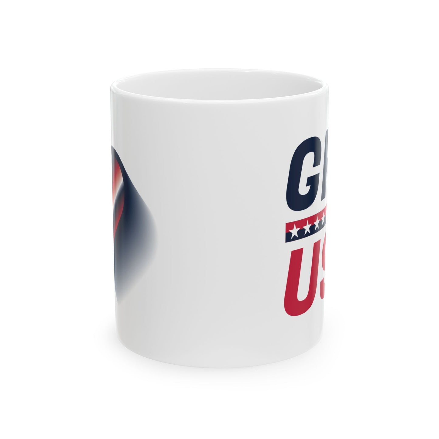 Patriotic Ceramic Mug - GR8 USA Design - Perfect for Celebrations & Everyday Use