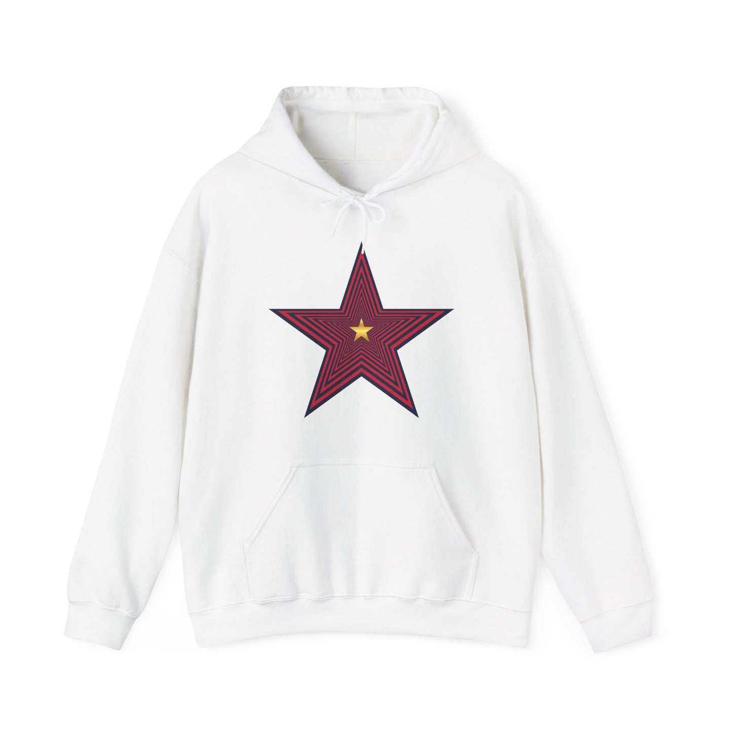 Stylish Star Graphic Hooded Sweatshirt - Unisex Heavy Blend