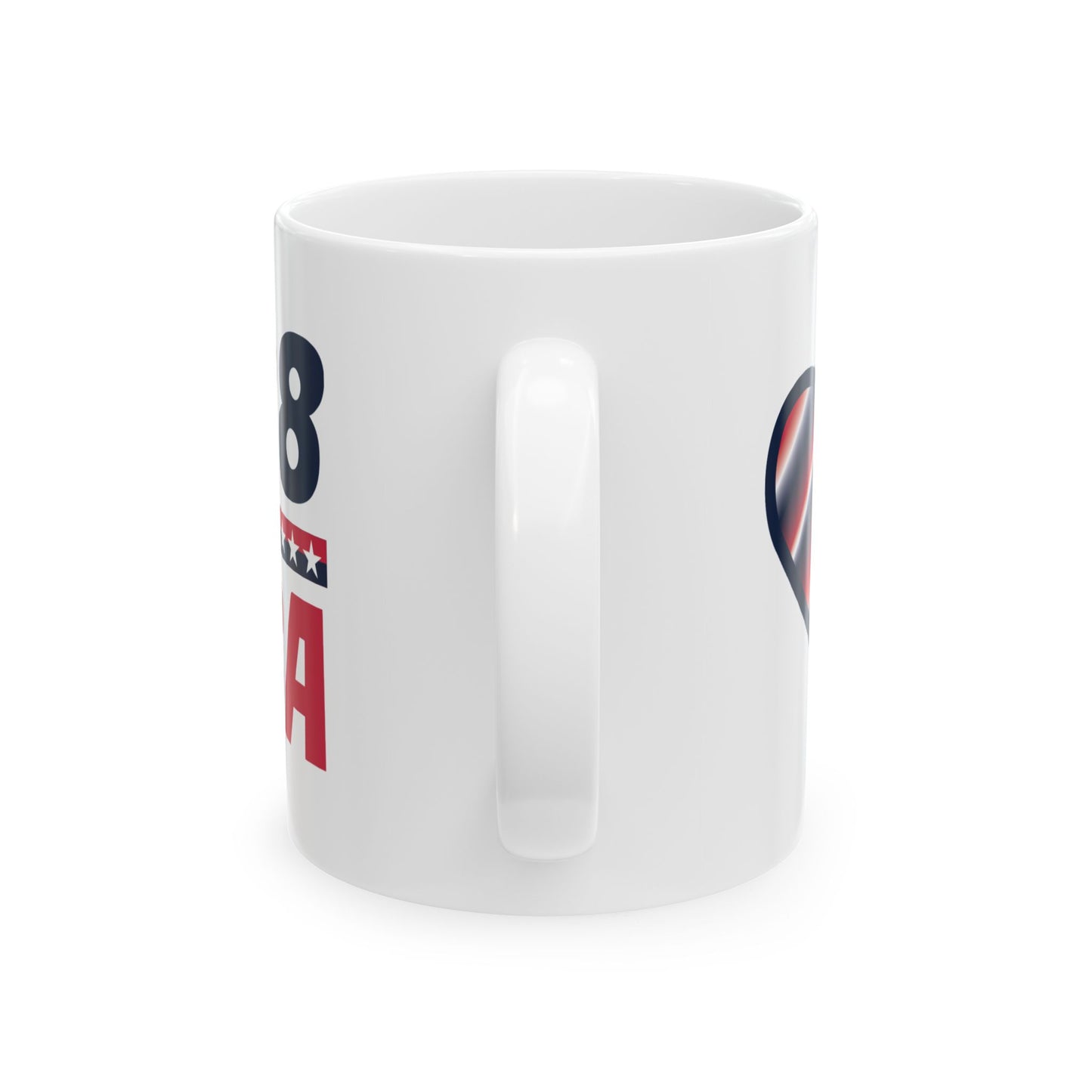 Patriotic Ceramic Mug - GR8 USA Design - Perfect for Celebrations & Everyday Use