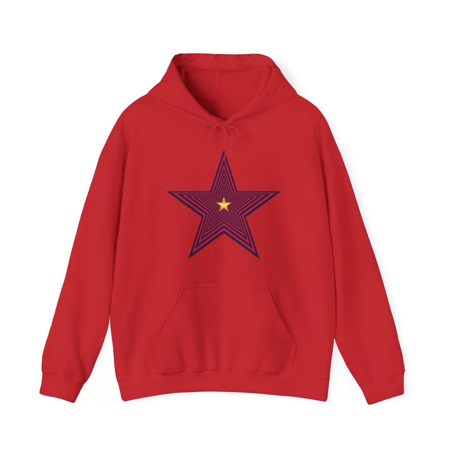 Stylish Star Graphic Hooded Sweatshirt - Unisex Heavy Blend