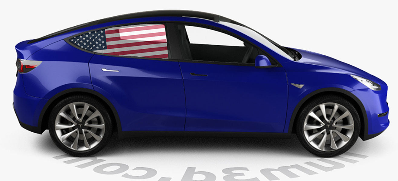 Window Perf of USA Flag with extended stripes (Set of 2)